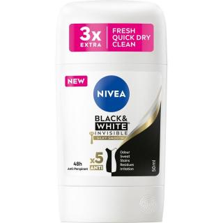 Nivea sztyft Black  White Silky Smooth 50ml