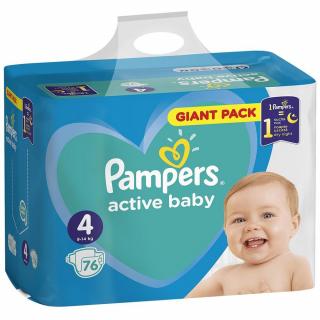 Pampers Active Baby pieluszki 4 Maxi (9-14kg) 76szt