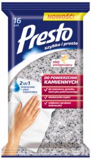 Presto Clean ściereczki nasączane do powierzchni kamiennych 16szt.