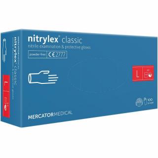 Rękawice Nitrylowe rozmiar L 100szt (bezpudrowe) Mercator Medical