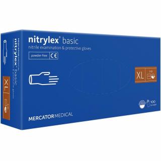 Rękawice Nitrylowe rozmiarXL 100szt (bezpudrowe) Mercator Medical