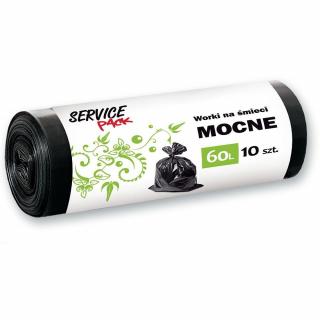 Service Pack worki na śmieci LD mocne 60L/10 szt. czarne