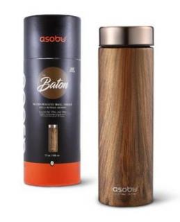 ASOBU Butelka termiczna LE BATON WOOD 0,48L z miedzianą  ścianką