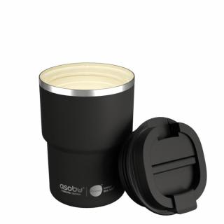 ASOBU KUBEK TERMICZNY BF52  BLACK  0,36 L z ceramiczną powłoką CZARNY