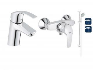 GROHE EUROSMART Bateria Umywalkowa 33265 + Natryskowa 33555002 + Zestaw Natryskowy  Przesuwny