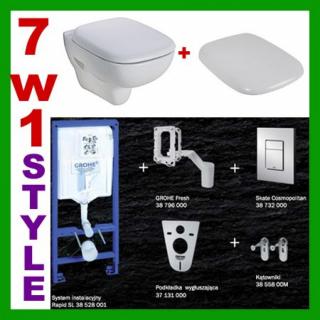 STELAŻ GROHE 7 w 1+MISKA STYLE DESKA WOLNOOPADAJĄ  __ SZYBKA  WYSYŁKA