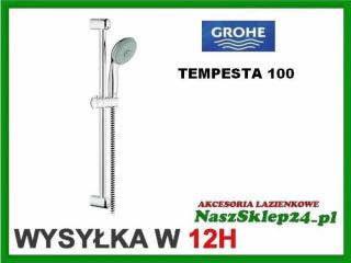 Zestaw prysznicowy natryskowy przesuwny TEMPESTA 100 Grohe 27794000-Słuchawka 3 strumienie