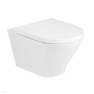ZESTAW ROCA MISKA GAP RIMLES  ROUND + DESKA WOLNA  SUPRALIT  A34H0N2000