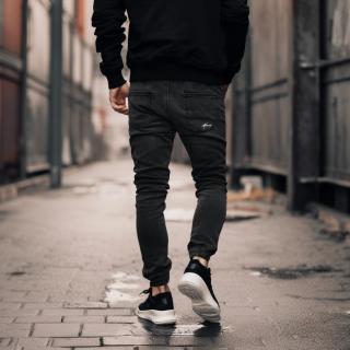 Mini Paris Pocket Spodnie Jeans Jogger  [black]