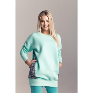 Minty Cuteness Bluza Klasyczna Oversize Damska