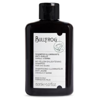 Bullfrog No-Yellow Enlightening Shampoo - Rozświetlający szampon do włosów i brody niwelujący żółte odcienie, do włosów blond i siwych, 150ml