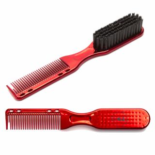 FOX Barber Expert Fade  Beard Brush Szczotka i grzebień do brody 2w1 Red