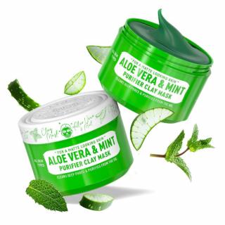 IMMORTAL Clay Mask Aloe Vera  Mint - Glinkowa maska do twarzy, 300ml