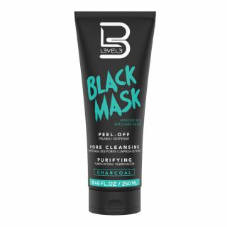 L3VEL3 Black Charcoal Peel-Off Face Mask - Oczyszczająca maska do twarzy z węglem aktywowanym, 250ml