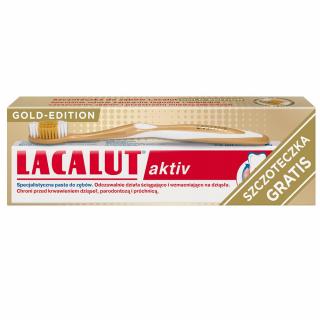 LACALUT Pasta do zębów 75ml + szczoteczka do zębów GOLD EDITION