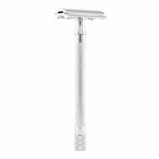 Merkur Safety Razor 24C Maszynka do golenia na żyletki, zamknięty grzebień, wydłużona rączka