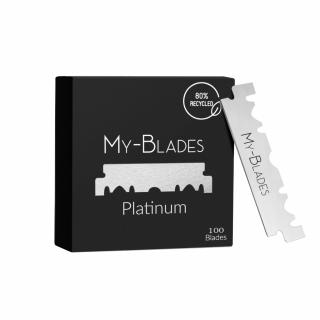 MY-BLADES Platinum Single Edge Blades Żyletki połówki do brzytwy 100 sztuk