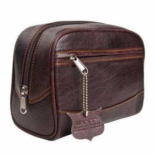 PARKER TBLG - Kosmetyczka Skórzana Brązowa Duża