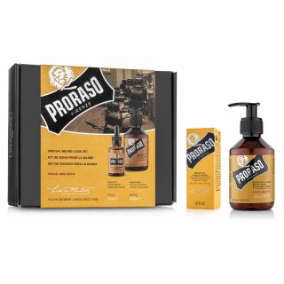 PRORASO Duo Pack Zestaw do brody Olejek + Szampon, Wood  Spice