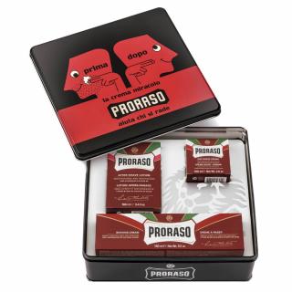 PRORASO Vintage Selection Prima Dopo - Zestaw do Golenia z Lini Czerwonej dla Grubego Zarostu