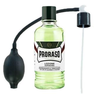 PRORASO ZESTAW Lotion po Goleniu GREEN 400 ml + Pompka spryskiwacz do butelek