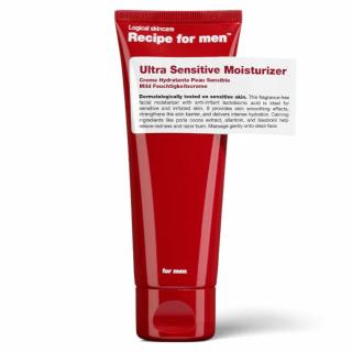 Recipe for men: Ultra Sensitive Moisturizer - Nawilżający krem do twarzy wrażliwej i podrażnionej skóry, 75ml