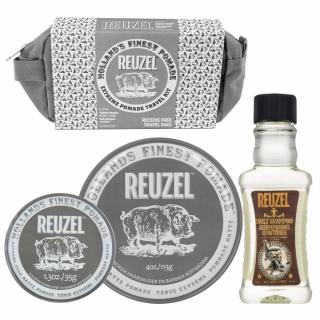 Reuzel Extreme Pomade Holiday Travel Kit - Zestaw do włosów (Daily Shampoo 100ml + Extreme Pomade 113g + Extreme Pomade 35g)