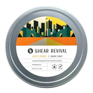 Shear Revival Scott Street Shave Soap Orange  Oakmoss - Wegańskie mydło do golenia, 113g