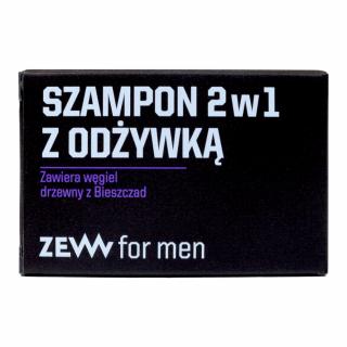 ZEW for men Szampon 2w1 z odżywką z węglem drzewnym z Bieszczad, 85ml