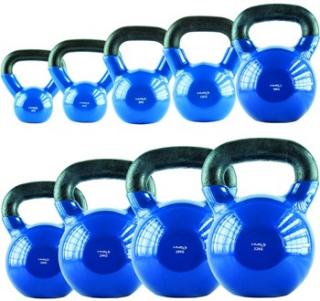 KETTLEBELL ŻELIWNY HMS BLUE 12 KG POKRYTY WINYLEM