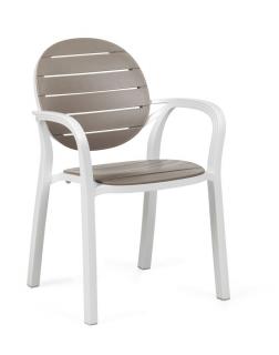 Krzesło Palma Nardi białe-tortora