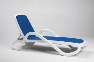 Leżak basenowy Alfa Nardi biało-niebieski