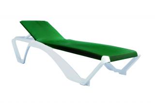 Leżak basenowy Marina RESOL | biało-zielony
