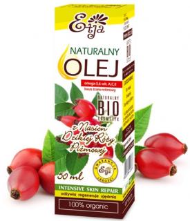 BIO Naturalny olej z nasion dzikiej róży piżmowej (omega-3,6 oraz witaminy A,C,E), 50 ml