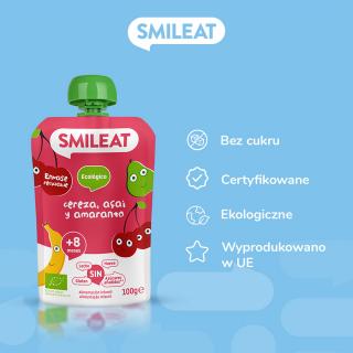 BIO Wiśnie z acai i amarantem, ekologiczny mus w tubce, 100 g