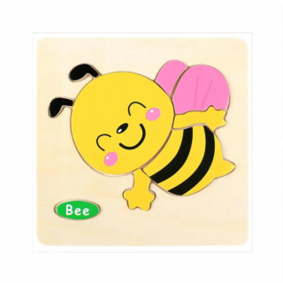 Drewniane puzzle, Pszczółka, 7 elementów