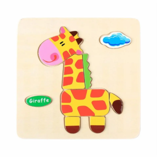 Drewniane puzzle, Żyrafa, 8 elementów