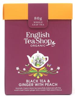 Herbata sypana, Black Tea  Ginger with Peach, 80 g