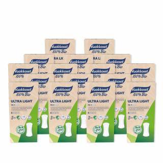 KARTON 384 cienkich wkładek higienicznych BIO ULTRA LIGHT (16 op. po 24 szt.)
