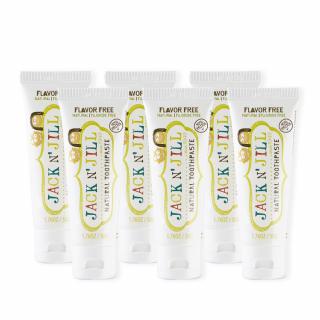 KARTON 6 bezsmakowych naturalnych past do zębów dla dzieci (6 szt. x 50 g)
