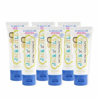 KARTON 6 naturalny past do zębów dla dzieci o smaku gumy balonowej (6 szt. x 50 g)