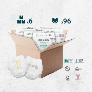 KARTON 96 pieluchomajtek dla dzieci hipoalergicznych, rozmiar 7 (XXL 17 kg+), 6 x 16 sztuk