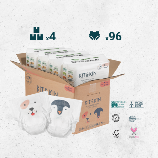 KARTON 96 pieluszek dla dzieci hipoalergicznych, rozmiar 6 (Junior 15 kg+), 4 x 24 sztuki