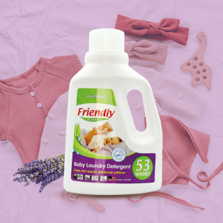 Lawendowy płyn do prania ubranek dziecięcych, 53 prania, 1567 ml