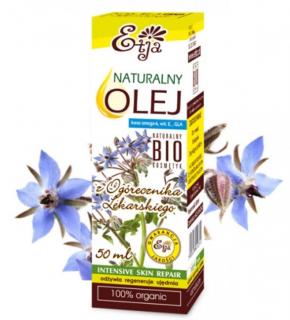 Naturalny BIO olej z ogórecznika lekarskiego (kwas omega6, witamina E., GLA), 50 ml