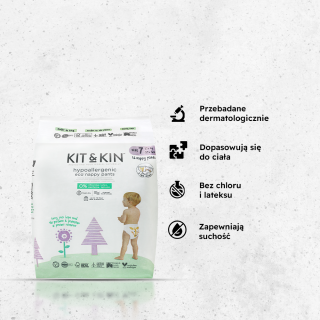 Pieluchomajtki dla dzieci hipoalergiczne, rozmiar 7 (XXL 17 kg+), 16 sztuk