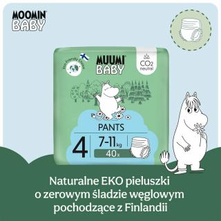 Pieluchomajtki ekologiczne dla dzieci rozmiar 4 (7-11 kg), 40 sztuk