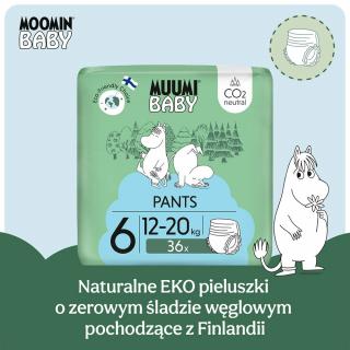 Pieluchomajtki ekologiczne dla dzieci rozmiar 6 (12-20 kg), 36 sztuk