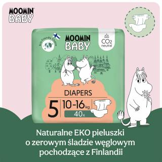 Pieluszki ekologiczne dla dzieci rozmiar 5 (10-16 kg), 40 sztuk