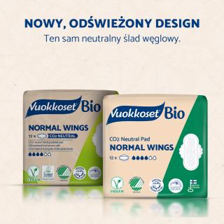 Podpaski ze skrzydełkami BIO NORMAL WINGS, 12 sztuk